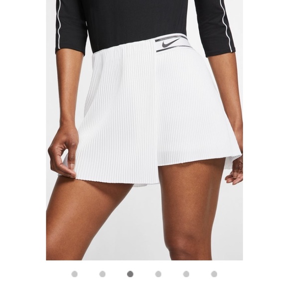 nike court victory white pleated tennis skirt